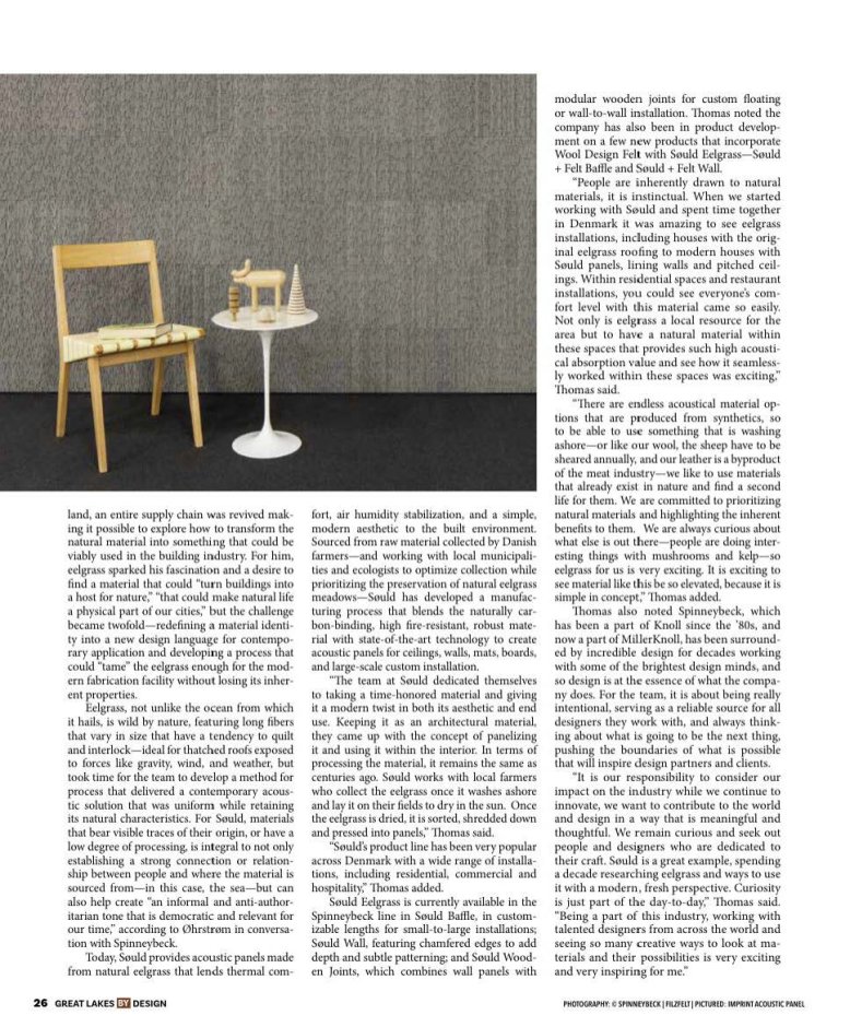 Imprint featured in Natural Materials roundup