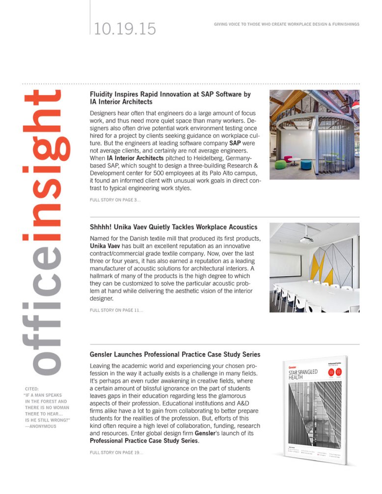 Officeinsight, Oct 2015