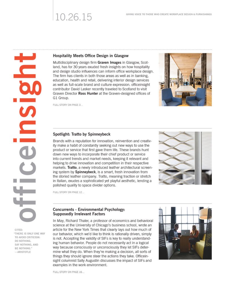 Officeinsight, Oct 2015