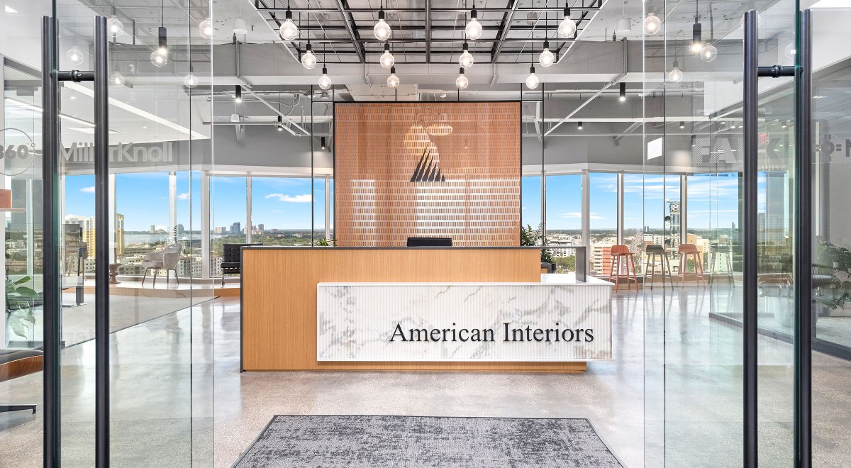 Janus Flexible Wood at American Interiors Lobby